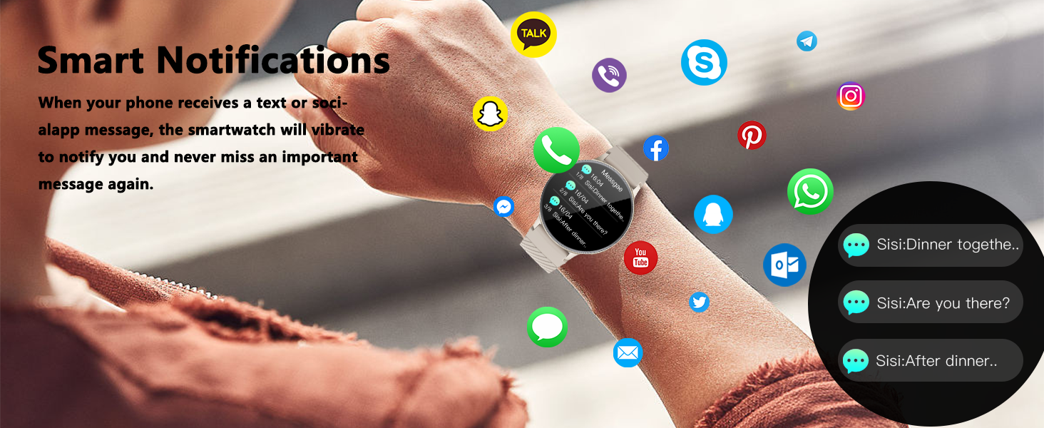 Smart Watch for Women Men, (Answer/Make Calls) Smartwatch for Android and iOS Phones