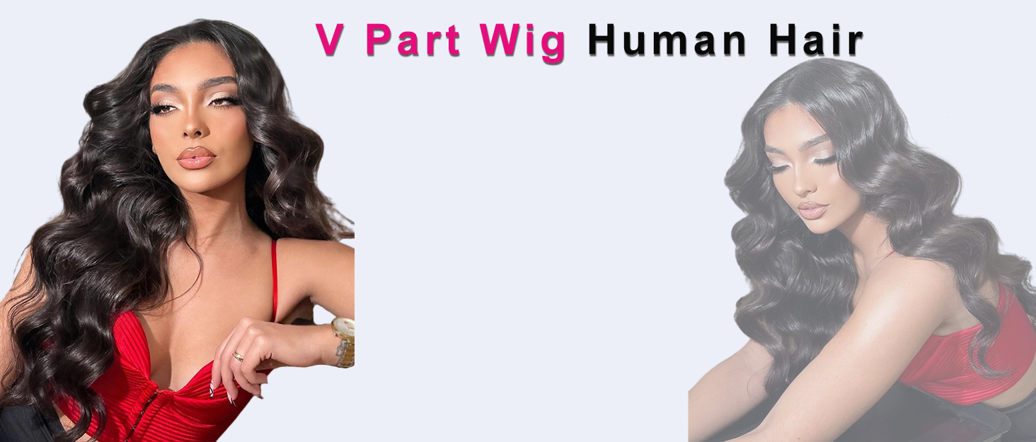 V PART WIG HUMAN HAIR