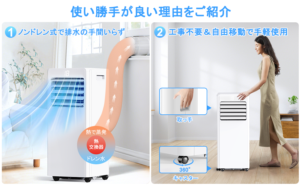 付属品付き 2025新型 JYWINA スポットクーラー 家庭用 移動式エアコン 楽天市場】JYWINAスポットクーラー家庭用移動式エアコン【2025