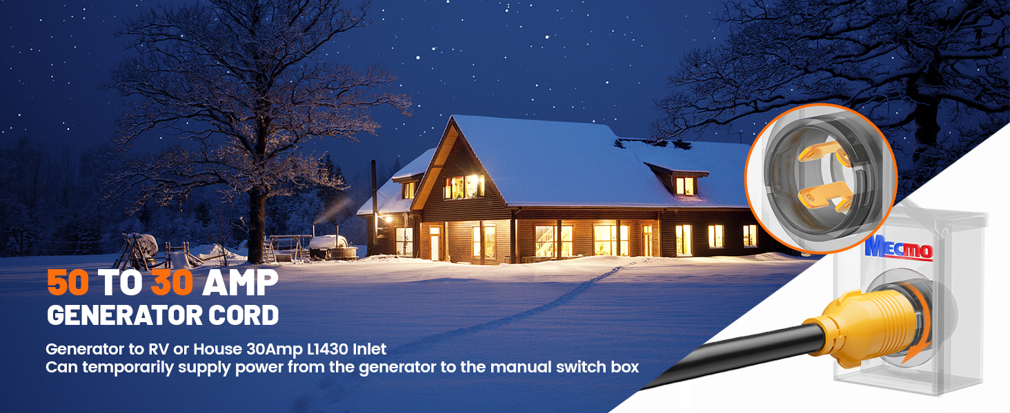 MECMO NEMA 1450P to L1430R Generator Transfer Switch