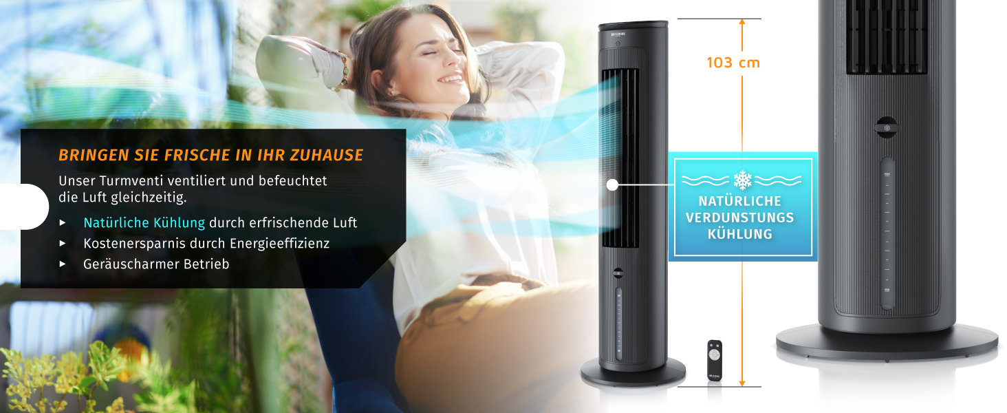 Brandson - Turmventilator mit Wasserkühlung - Preisträger 2025 - leise - mobile Klimaanlage ohne Abluftschlauch - großes 2b3faa63 9365 4c6a 8b7c 1923a8e9ef90. CR0,0,1464,600 PT0 SX1464 V1