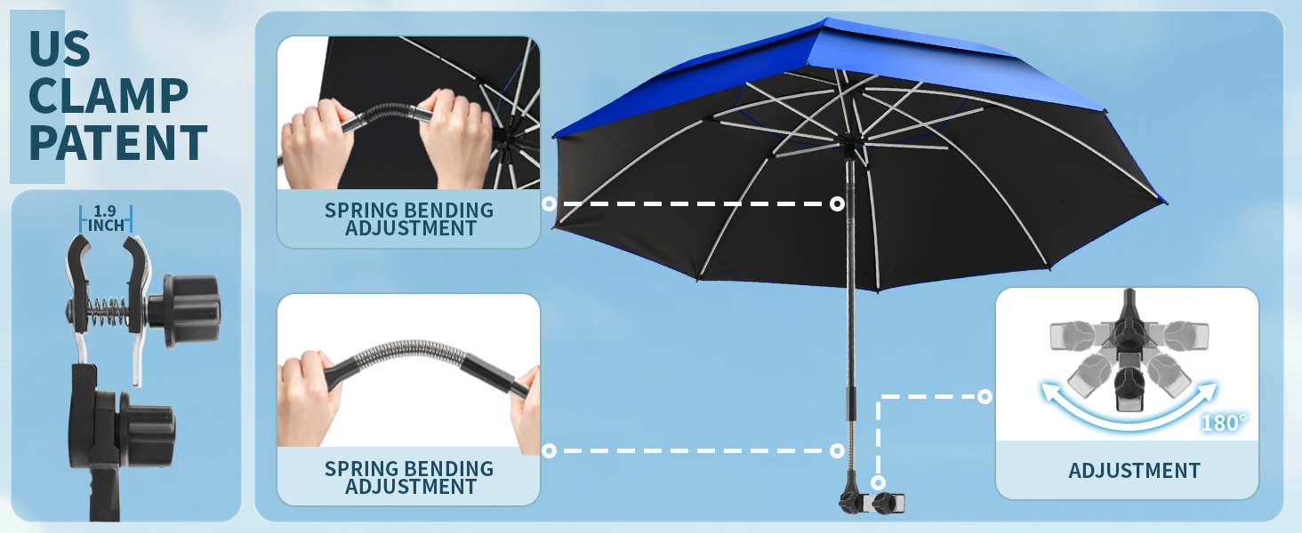 Chair Umbrella with Clamp