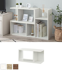 Amazon｜ぼん家具 ミニラック 木製 スリム リビング 収納