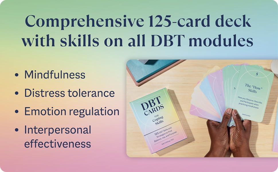 Comprehensive 125-card deck with skills on all DBT modules