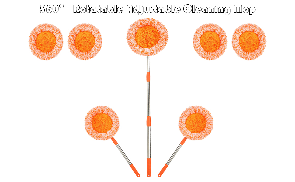 Cleaning Mop Walls and Ceilings Rotatable Adjustable