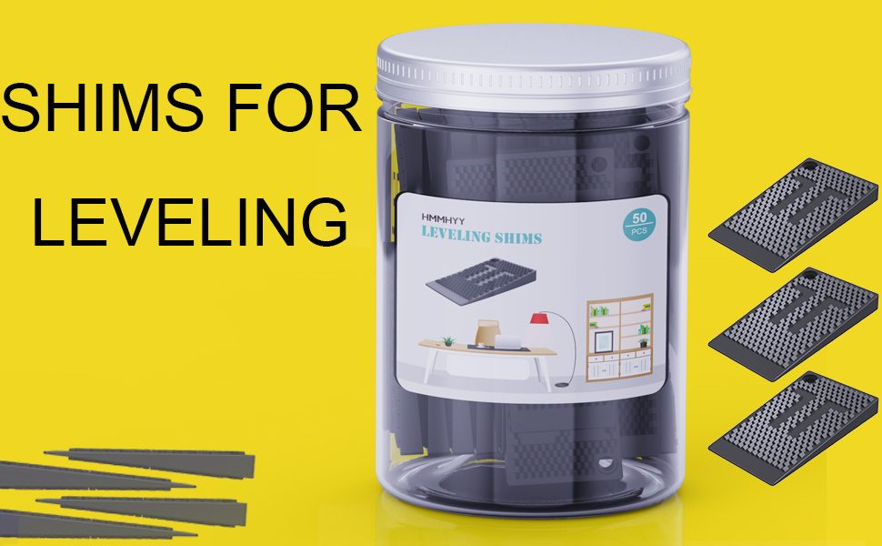 Furniture Levelers 50 Piece Jar, furniture shims for Leveling, Rubber
