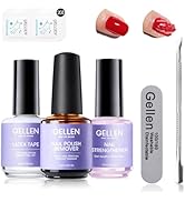 Gellen Gel Polish Remover Kit for Nails, 3-5 minutes Easy Quick Removal with Peel Off Liquid Late...