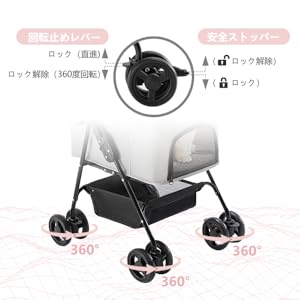 Amazon.co.jp: LPOTIUS ペットカート 折りたたみ 2Way 分離型