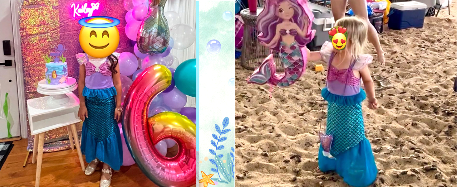 mermaid dress for girls ariel dress for girls halloween princess dress up costume