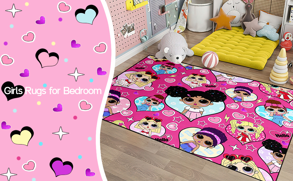 Cute Afro American Black Girls Rugs
