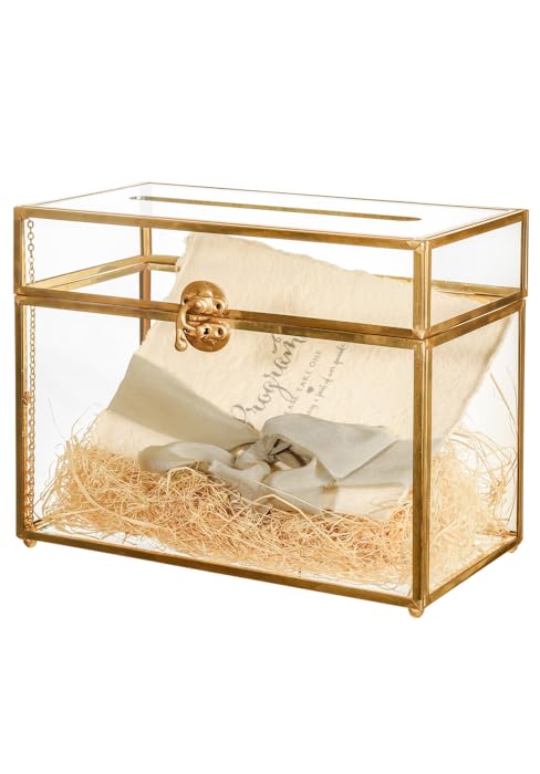 Gold Glass Cards Box