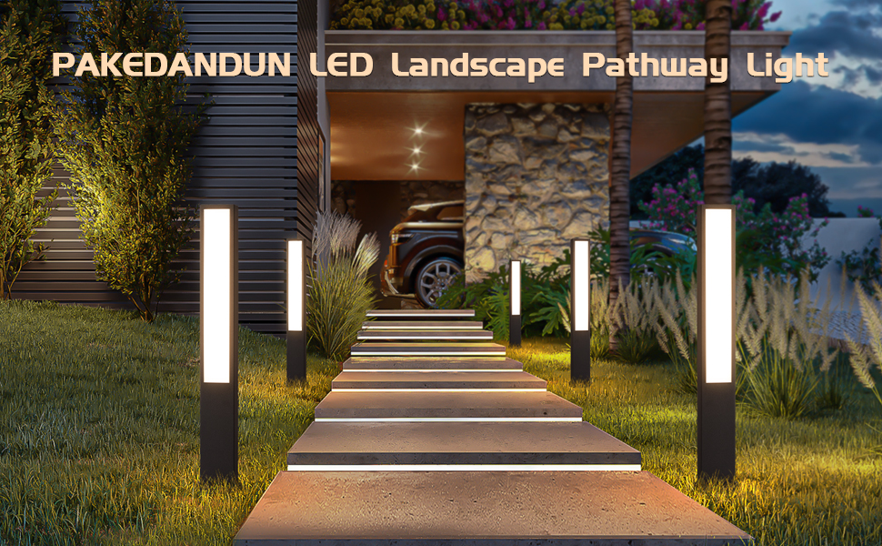 PAKEDANDUN Modern Landscape Path Light, 40 Inch Pathway Lights Outdoor