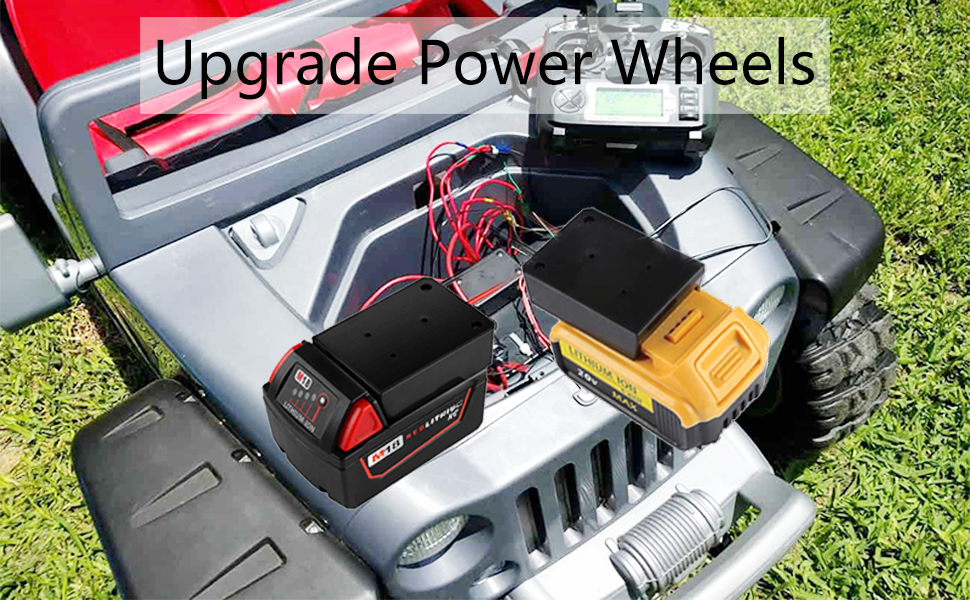 for Dewalt Power Wheels Battery Adapter 20v, for Milwaukee Power Wheel Adapter, M18