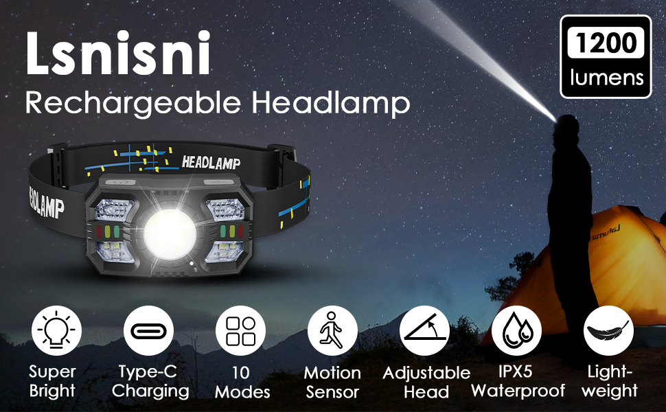 head lamps led rechargeable