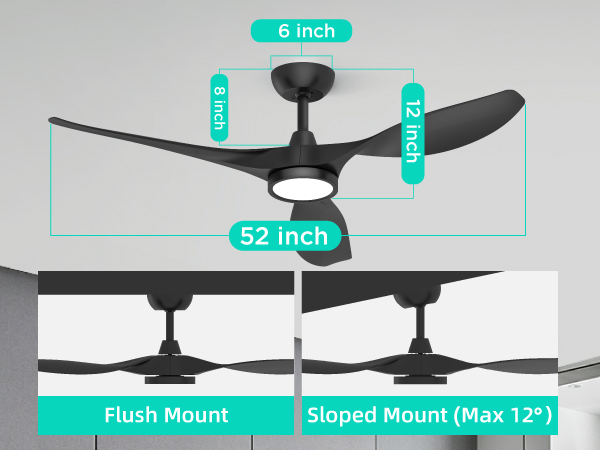 flush mount ceiling fan