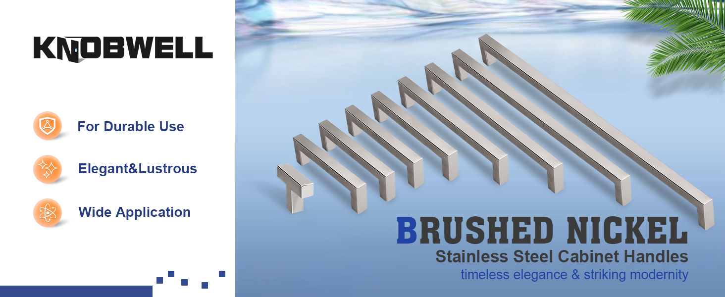 KNOBWELL 30 Pack 63/10" Handles Brushed Nickel, Euro Style