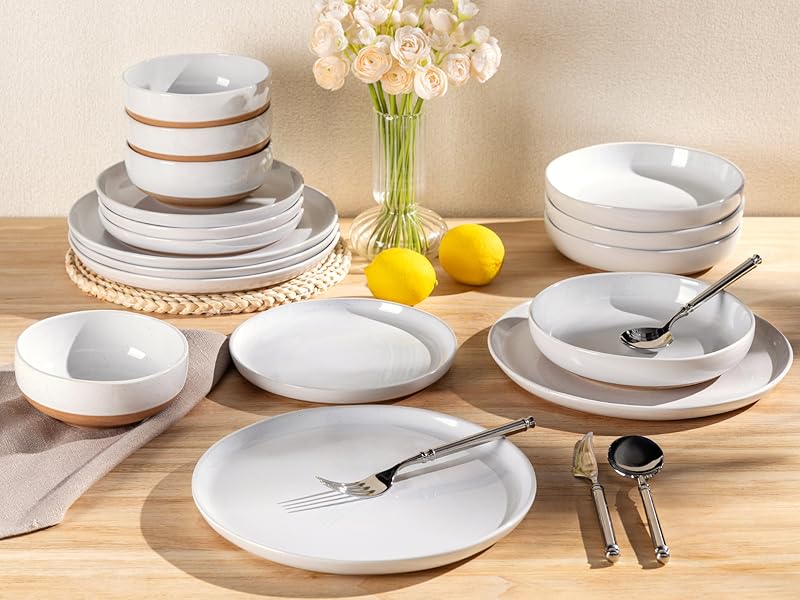 食器   Enchantment set Amazon.com | AmorArc Ceramic Dinnerware Sets for 6, 18 Pieces