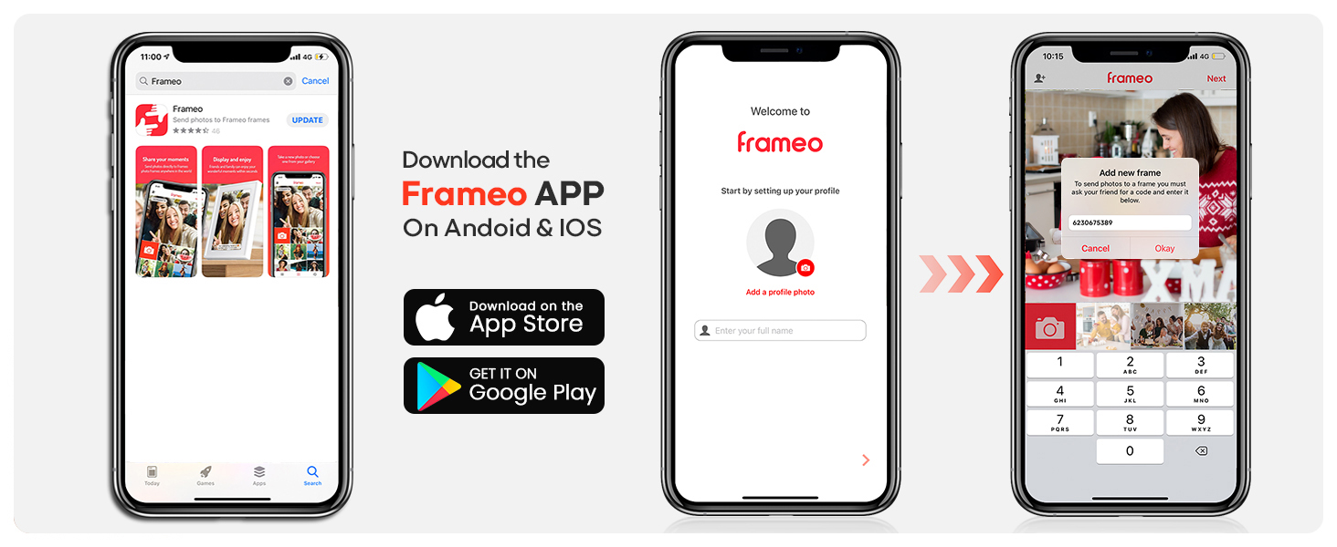 15.6 Inch Frameo Digital Picture Frame