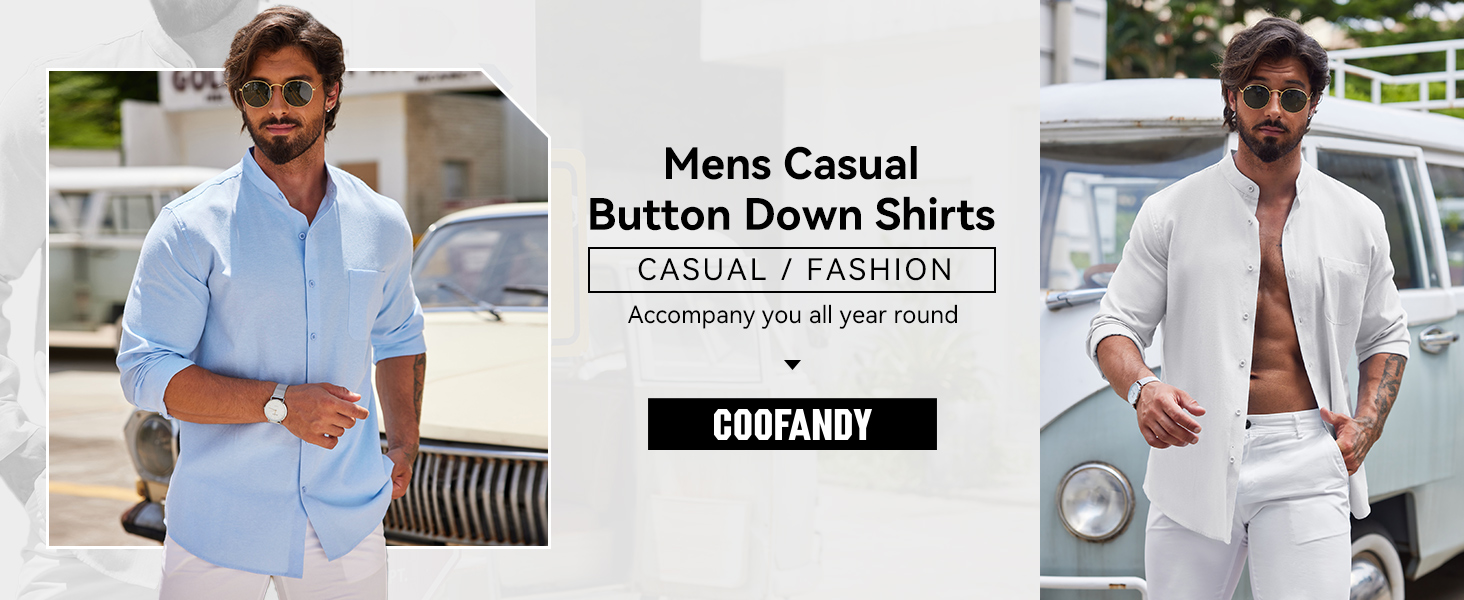 men casual button down shirt