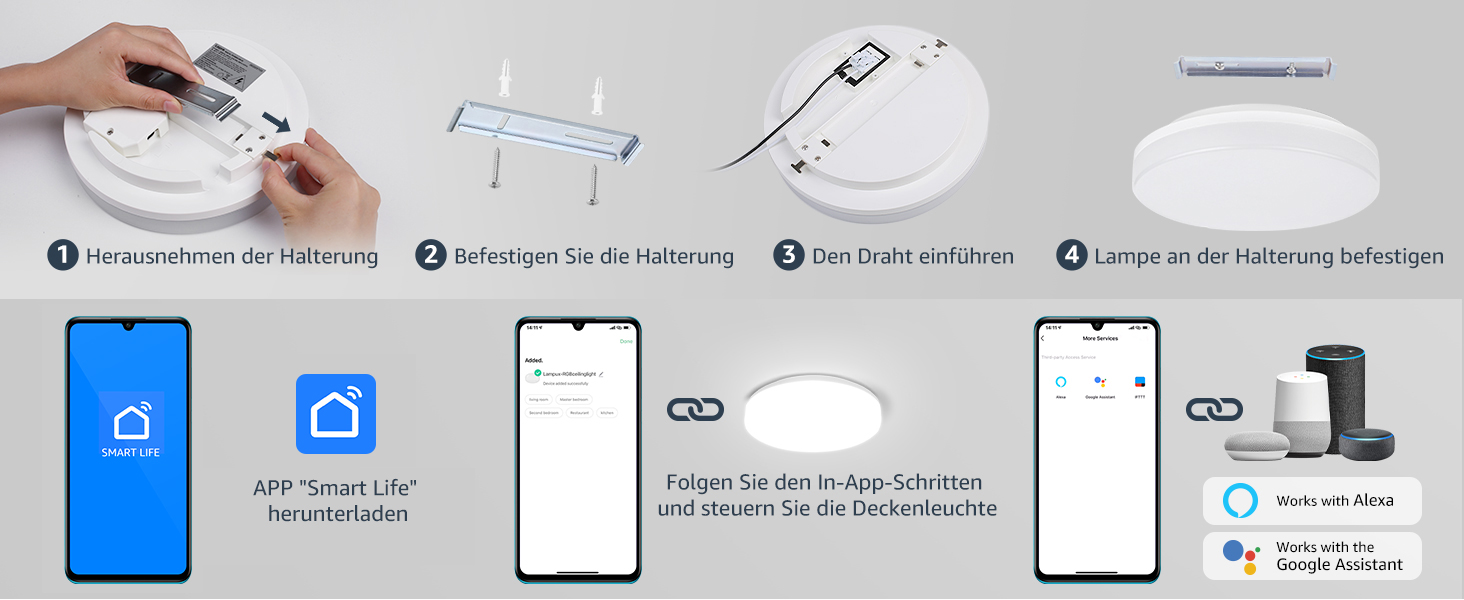 Lepro Deckenleuten Alexa