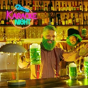 Dracey Karaoke Night Neon Sign, Led Karaoke Bar Neon Signs