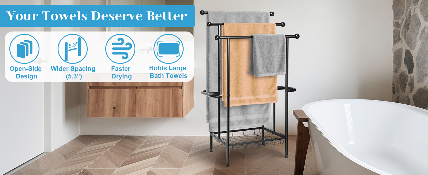 Freestanding Towel Rack