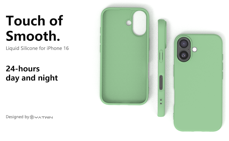Apple iPhone 16 Silicone Phone Case Dark Mint Green