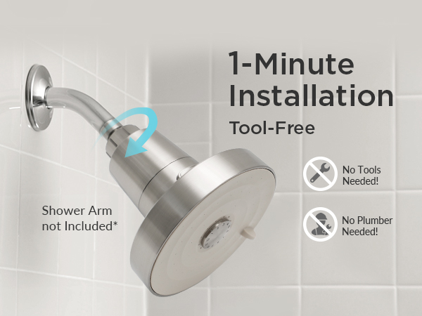 HOLISTIC　CURE　SHOWERHEAD SANYCASA Filtered Shower Head for Hard Water, Removes