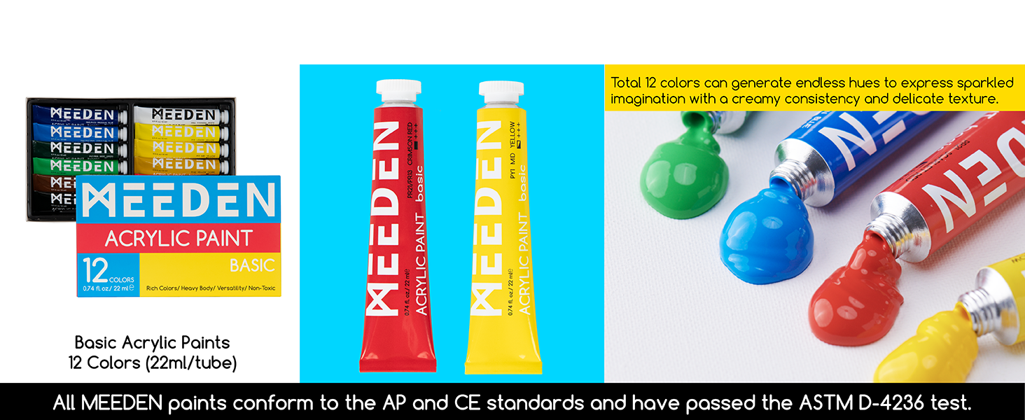 MEEDEN Painting Set with Paints and Easels Art Supplies with Acrylic