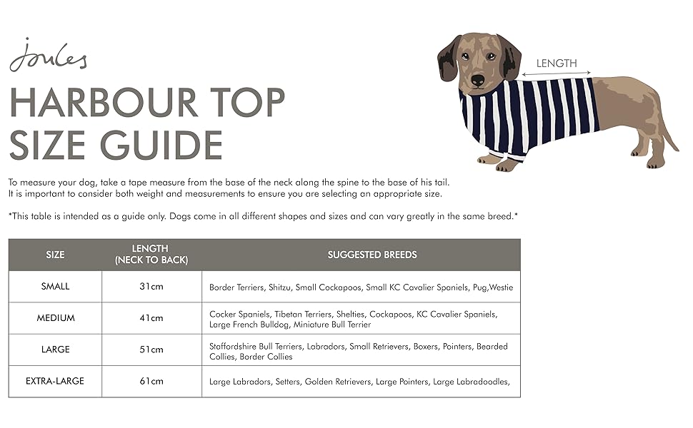 Joules Harbour Top Size Guide