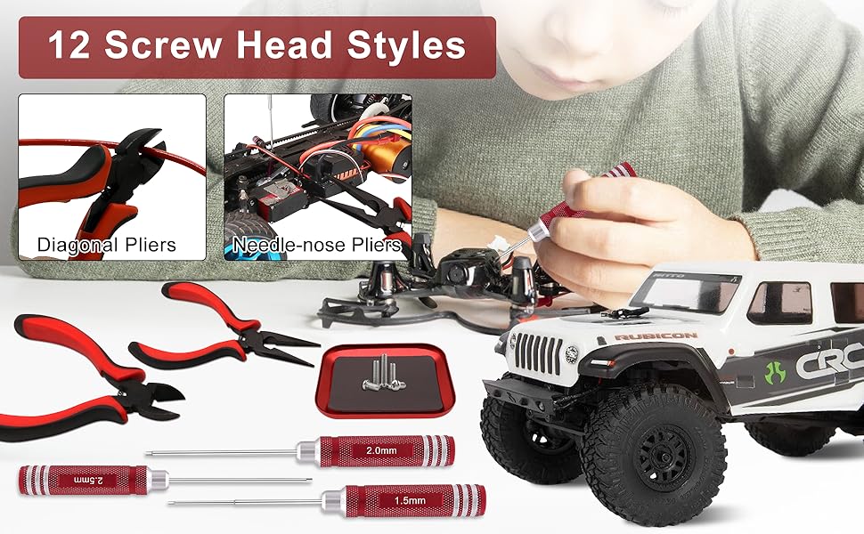 19Pcs RC Car Tool Kit Hex Screwdriver Set Hex Nut Drivers