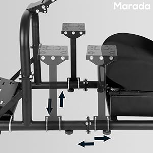 Marada Driving Simulator Cockpit with Monitor Stand