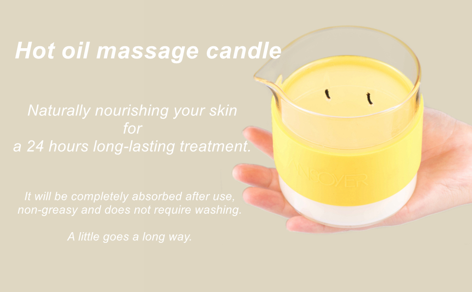 ANSOYER Massage Oil Candle Luxury Body Lotion Candle Coconut