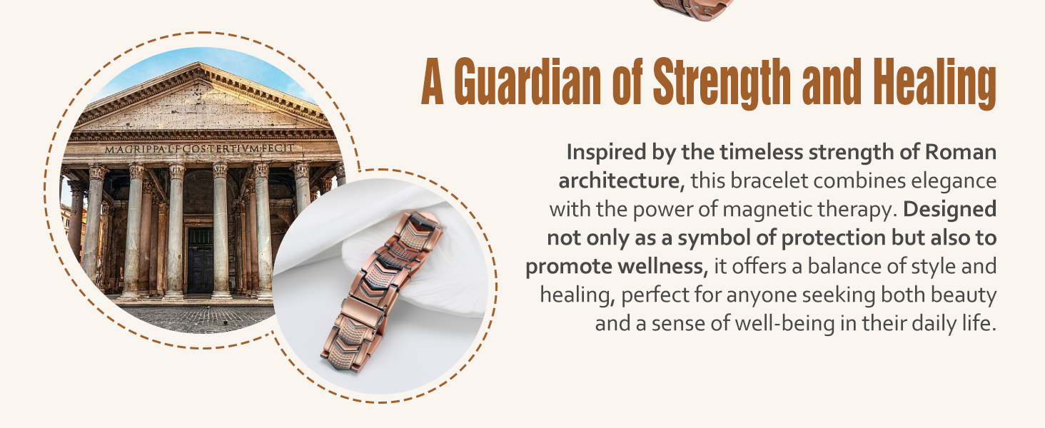 Pulsera magnética de cobre para hombre
