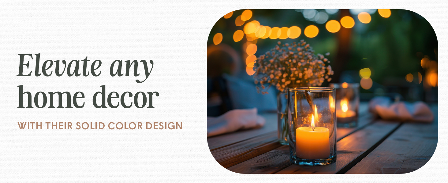 Elevate any home decor with their sleek solid color design