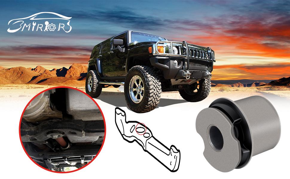 3mirrors Front Differential Support Bracket Mount Frame Brace Axle Bushing Bush Compatible with