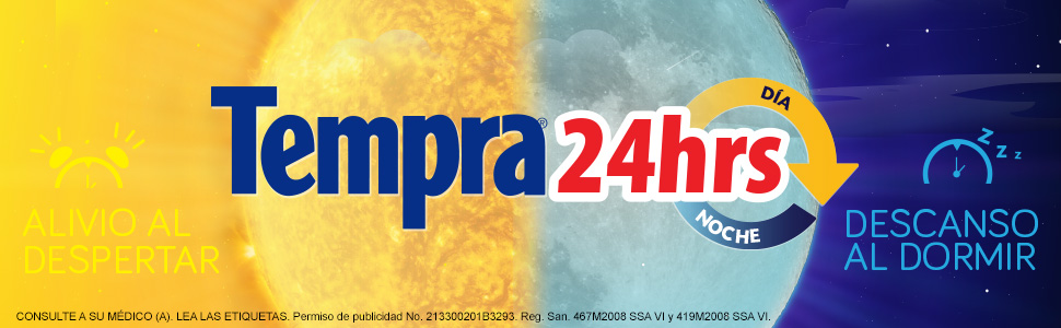tempra, tempra 24 hrs, 24 horas, antigripal, dolor, fiebre, gripa, tos,para la gripa,tempra 24 horas