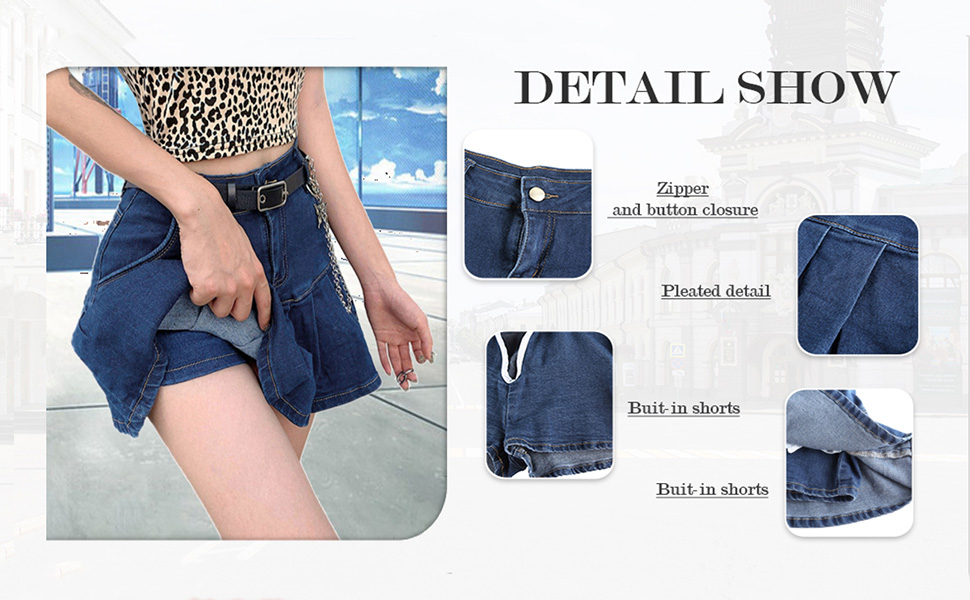 Amazon.com: XBTCLXEBCO Girls Women High Waist Denim Skirts
