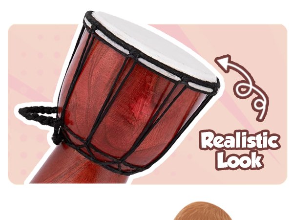 8 Inch Mini Wooden Toy Drum