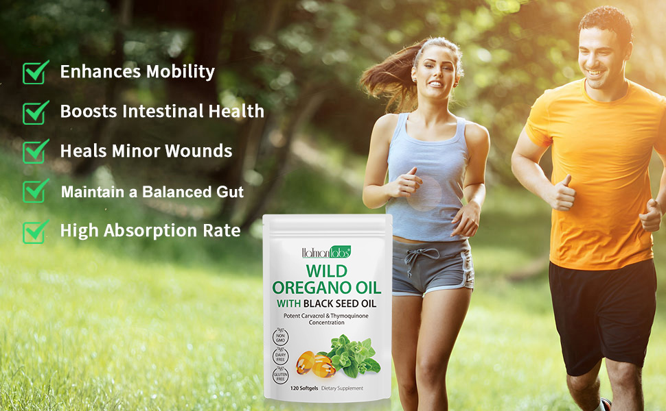 Oil of Oregano with Black Seed Oil Softgels