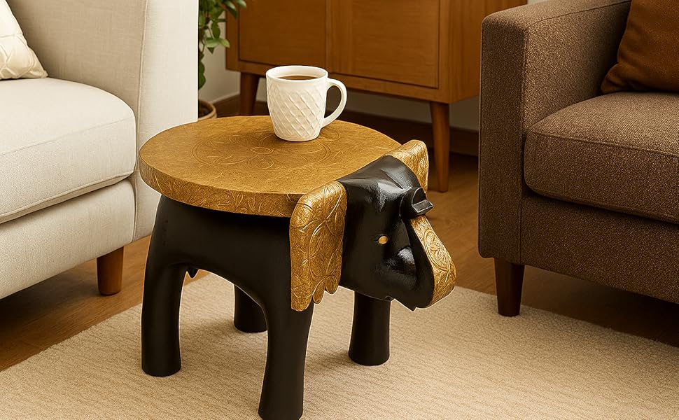 wooden elephant stool