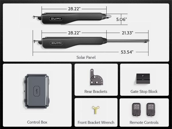 ZUMI Automatic Gate Opener, App Control Swing Gate Opener