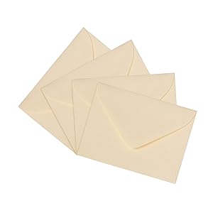 mini ivory commercial v-flap envelope