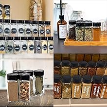 Spice Jar Glass Container for storage 