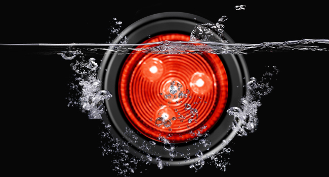 2inch 4led red round side marker light indicator lights for truck trailer rv camper