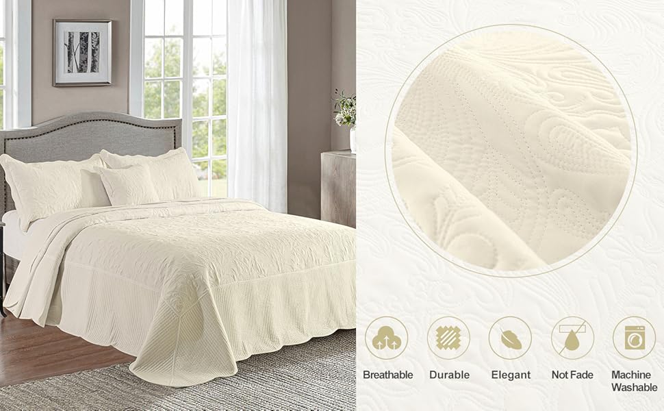 HoneiLife Oversized King Quilt 120x1204 Pcs California