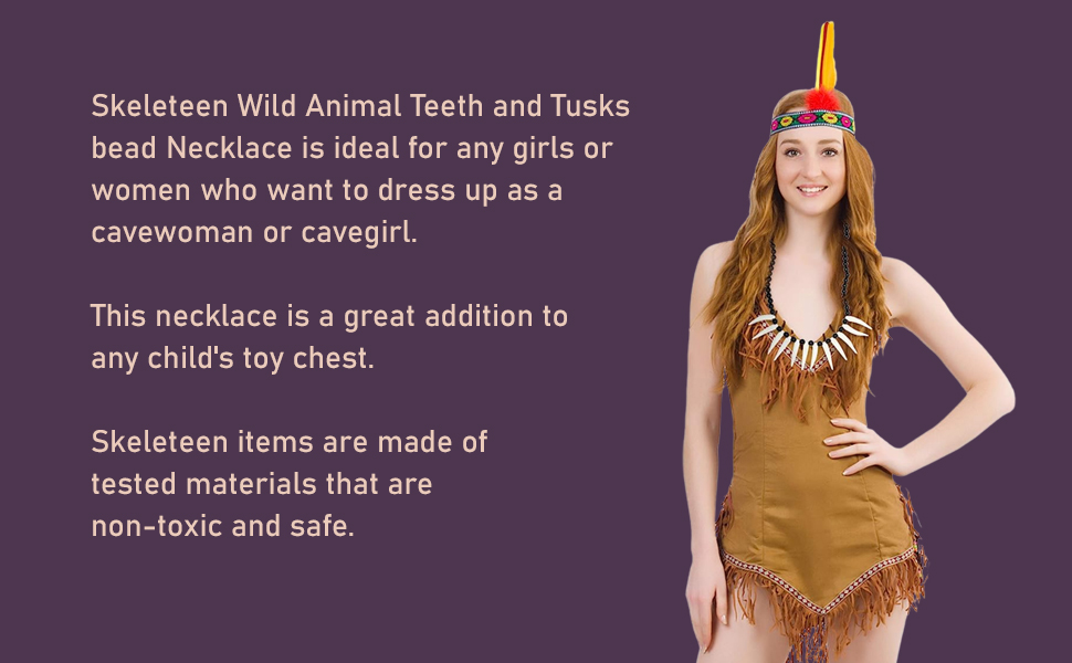 Teeth necklace Tusk Bead necklace costume accessory jewelry