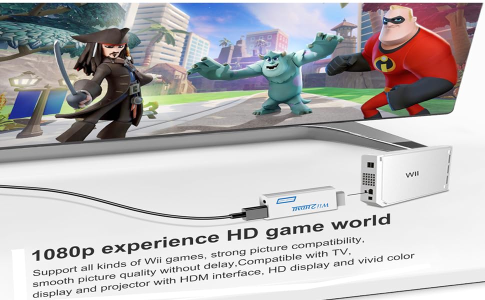 Wii to hdmi Converter, Wii to hdmi Adapter, Wii HDMI