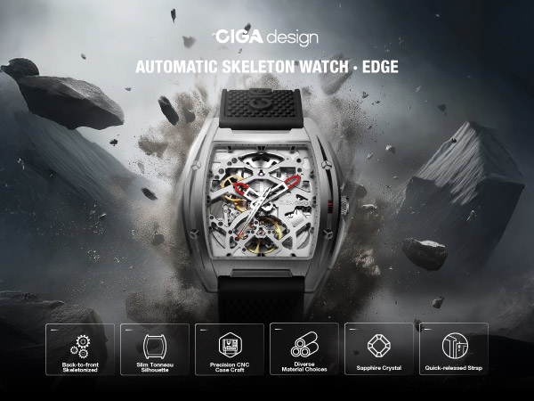 CIGA Design 自動巻時計 時間流れを空母で見る！自動巻機械式時計CIGA Aircraft
