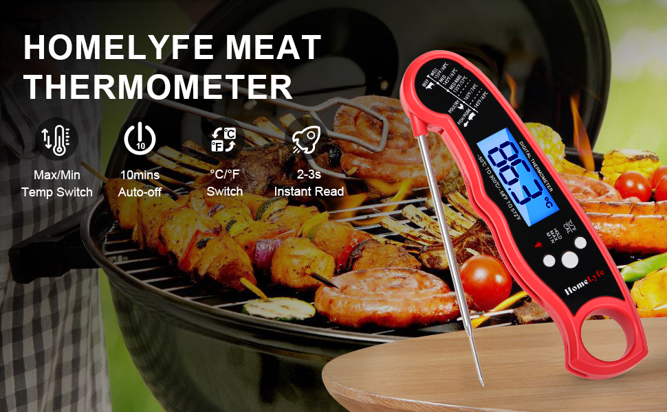 HOMELYFE Instant Read Meat Thermometer